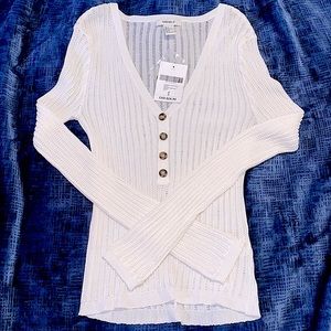 BNWT Forever 21 white long sleeve